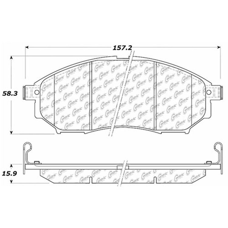 PosiQuiet Ceramic Pads 2002-2015 Infiniti Nissan Renault 350Z 370Z EX35 EX37 G25 G35 G37 Koleos M35