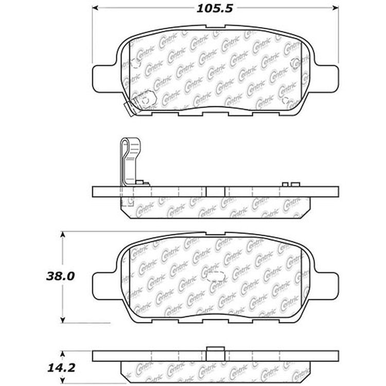 PosiQuiet Ceramic Pads 2002-2015 for Nissan Renault fits Altima Juke Koleos Maxima Safrane fits Sentra