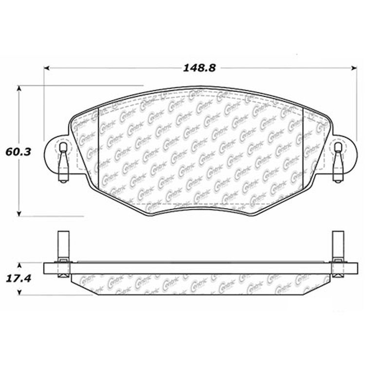 PosiQuiet Ceramic Pads 2001-2008 Ford Jaguar Mondeo X-Type