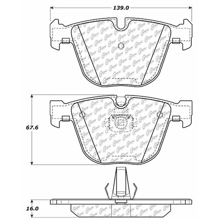 PosiQuiet Ceramic Pads 1998-2013 Bentley BMW Rolls Royce 1 Series M 535i 545i 550i 645Ci 650i 730i 7