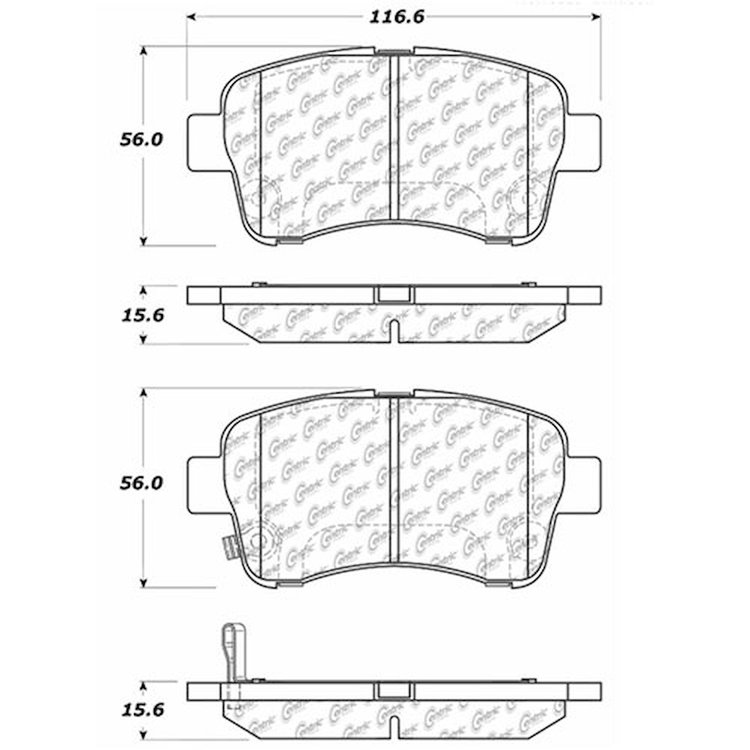 PosiQuiet Ceramic Pads 2002-2005 Suzuki Aerio