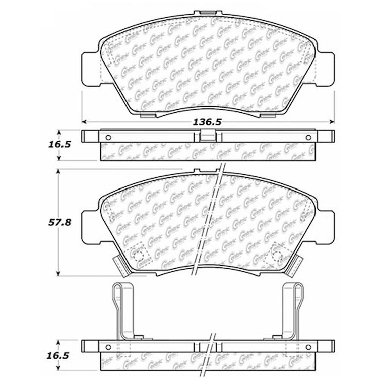 PosiQuiet Ceramic Pads 2003-2011 Honda Civic