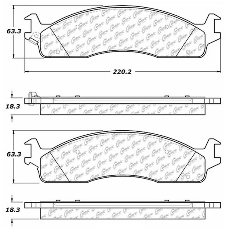 PosiQuiet Ceramic Pads 2003-2008 Dodge Ram 1500 Ram 2500 Ram 3500 Ram 4000
