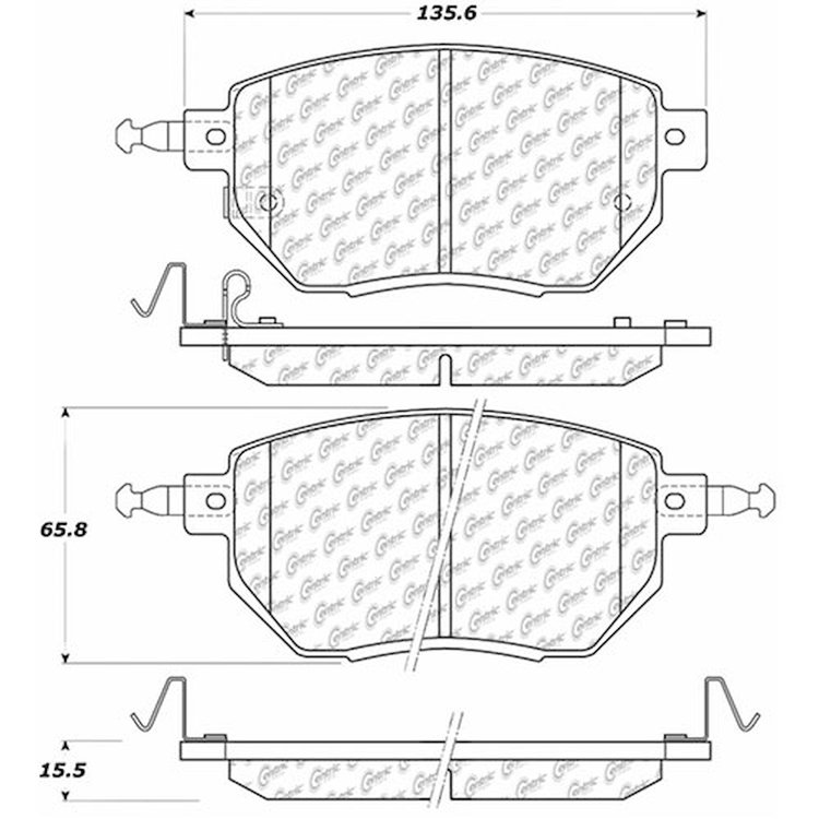 PosiQuiet Ceramic Pads 2003-2011 Infiniti for Nissan fits Altima FX35 FX45 Maxima Murano