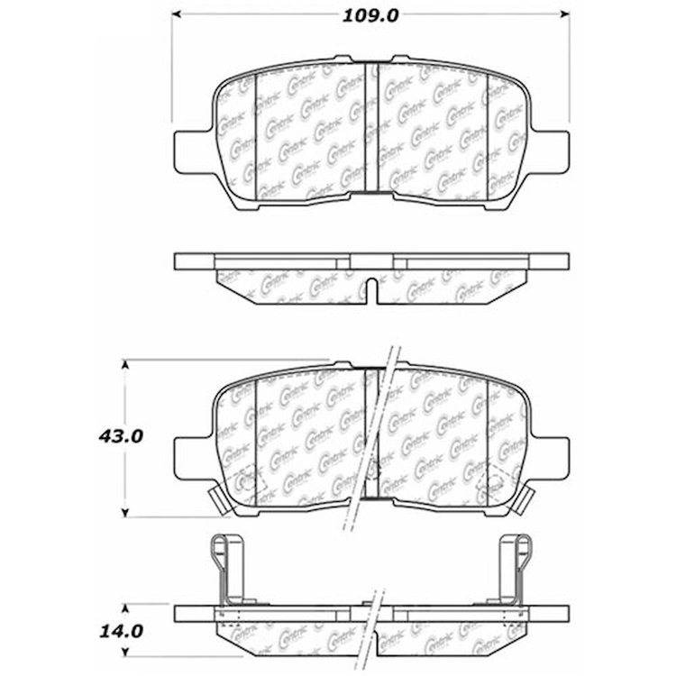 PosiQuiet Ceramic Pads 2004-2016 Buick Chevrolet Pontiac Allure Grand Prix Impala Impala Limited LaCrosse