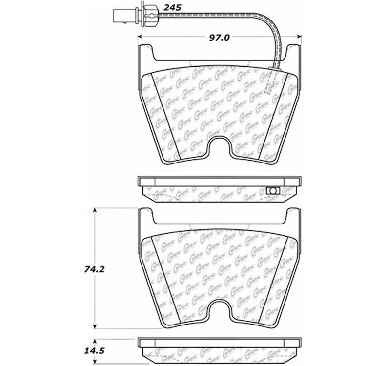 PosiQuiet Ceramic Pads 2003-2016 Audi Lamborghini Gallardo R8 RS4 RS5 RS6