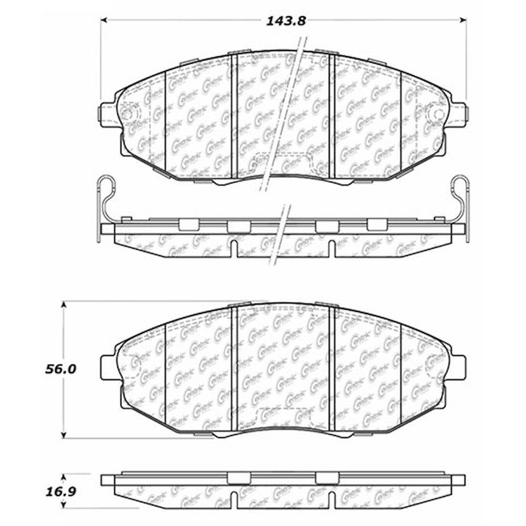 PosiQuiet Ceramic Pads 2004-2009 Chevrolet Suzuki Epica Verona