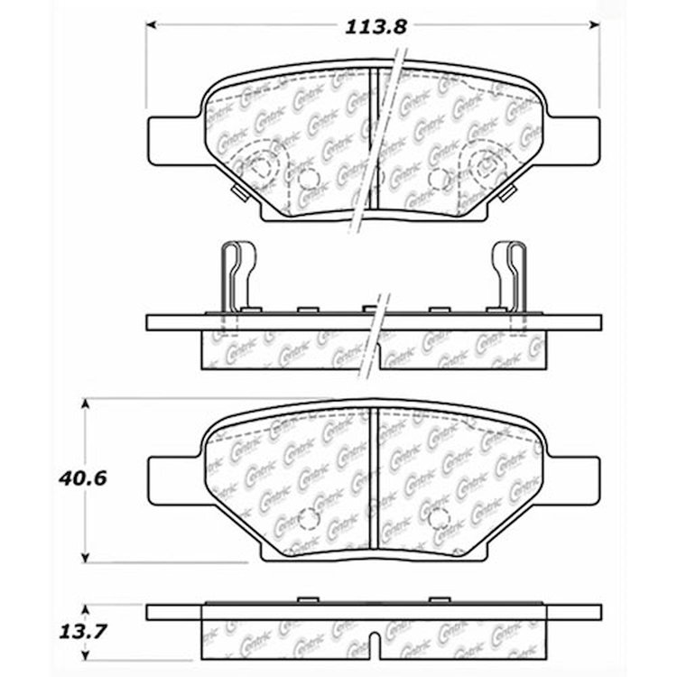 PosiQuiet Ceramic Pads 2004-2012 Chevrolet Pontiac Saturn Aura Cobalt G4 G5 G6 HHR Ion Malibu Pursuit