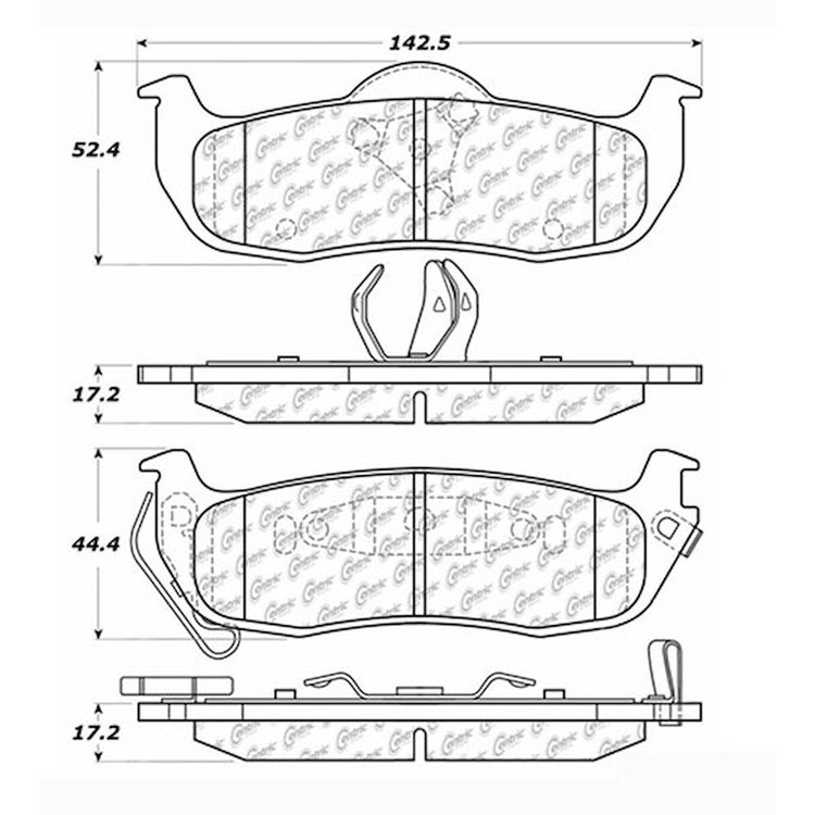 PosiQuiet Ceramic Pads 2004-2015 Infiniti for Nissan Armada Pathfinder QX56 Titan