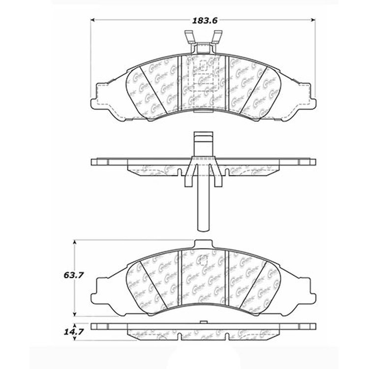 PosiQuiet Ceramic Pads 2004-2004 Pontiac GTO