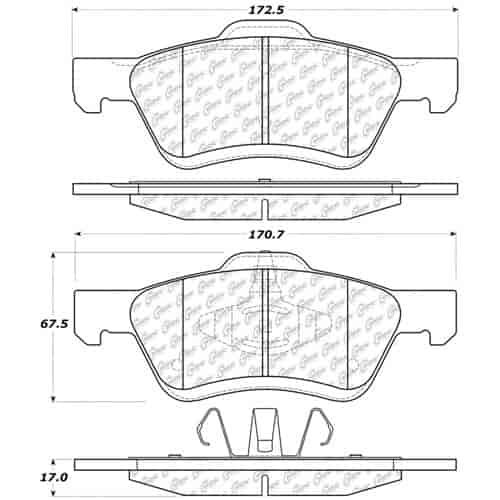 PosiQuiet Ceramic Pads 2008-2012 Ford Mazda Mercury Escape Mariner Tribute