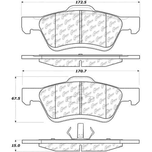 PosiQuiet Ceramic Pads 2009-2011 Ford Mazda Mercury Escape Mariner Tribute