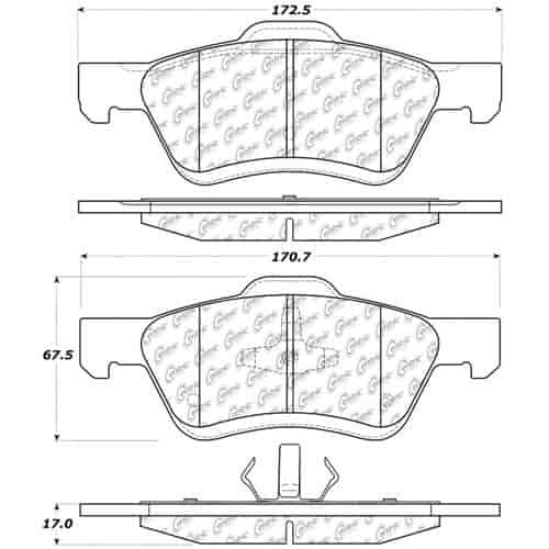 PosiQuiet Ceramic Pads 2009-2012 Ford Mercury Escape Mariner