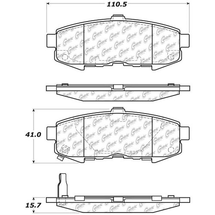 PosiQuiet Ceramic Pads 2004-2006 Mazda MPV