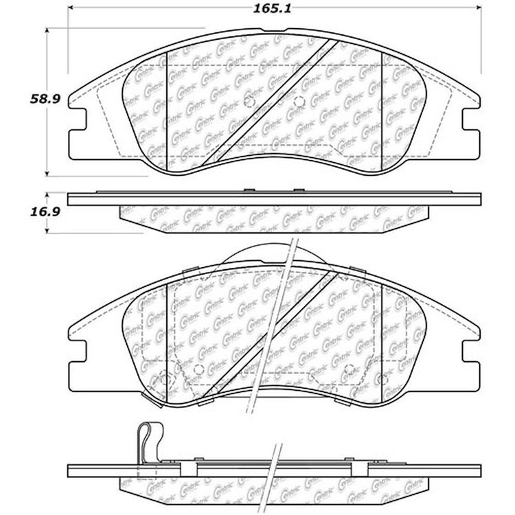 PosiQuiet Ceramic Pads 2004-2009 for Kia Spectra Spectra5