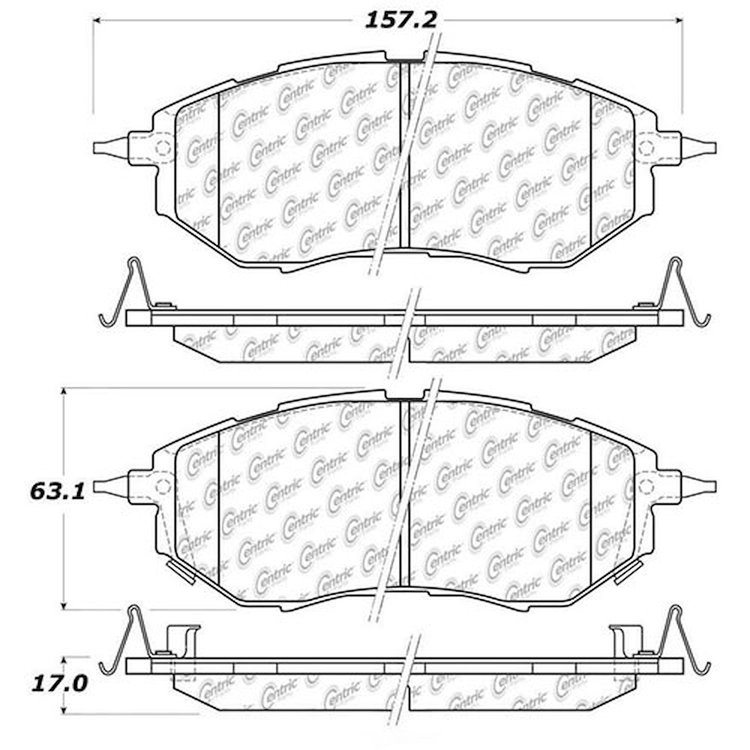 PosiQuiet Ceramic Pads 2005-2015 for Subaru B9 Tribeca Forester Legacy Outback Tribeca WRX