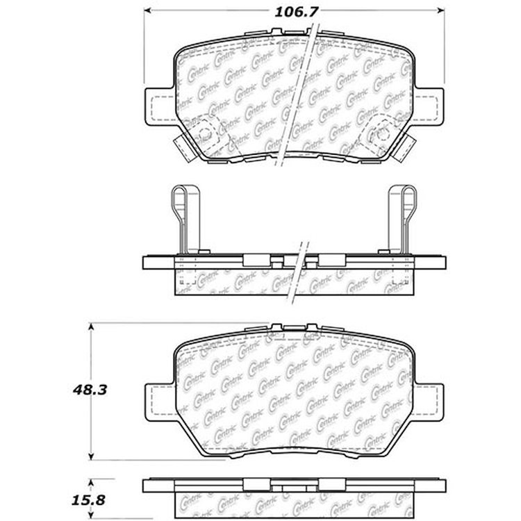 PosiQuiet Ceramic Pads 2005-2012 Acura RL