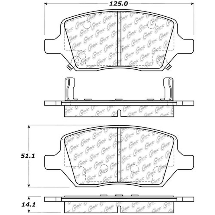 PosiQuiet Ceramic Pads 2005-2012 Buick Chevrolet Pontiac Saturn VPG Montana MV-1 Relay Terraza Uplander