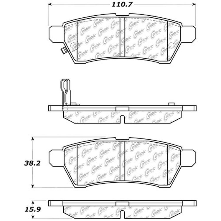 PosiQuiet Ceramic Pads 2005-2015 for Nissan Suzuki Equator Frontier Xterra