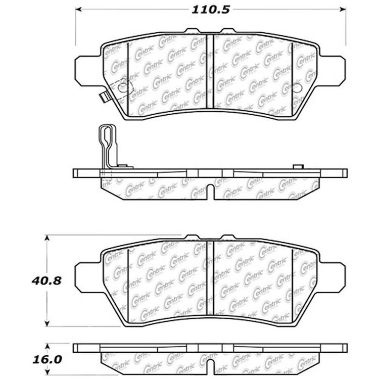 PosiQuiet Ceramic Pads 2005-2012 for Nissan Pathfinder