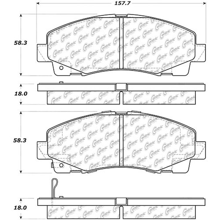 PosiQuiet Ceramic Pads 2006-2014 Acura Honda Ridgeline TL