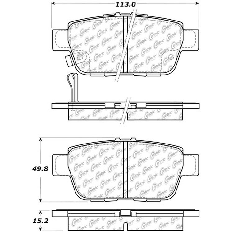 PosiQuiet Ceramic Pads 2006-2014 Acura Honda Ridgeline TL