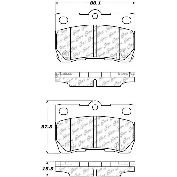 PosiQuiet Ceramic Pads 2006-2013 Lexus GS300 GS350 GS430 GS450h GS460 IS250 IS350
