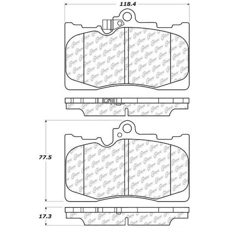 PosiQuiet Ceramic Pads 2006-2015 Lexus GS350 GS430 GS450h GS460 IS350