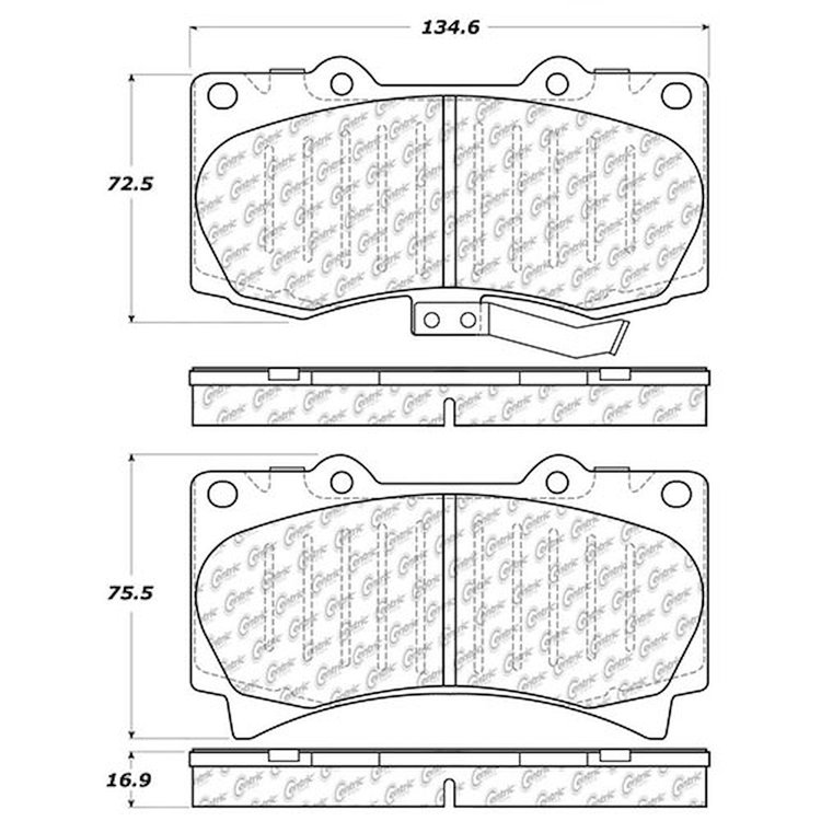 PosiQuiet Ceramic Pads 2006-2010 Hummer H3 H3T