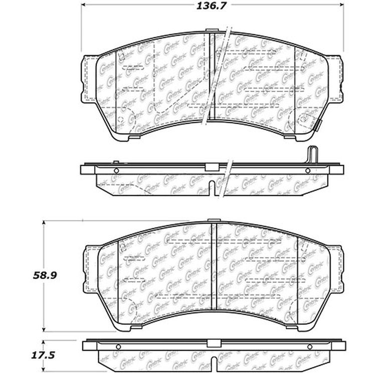 PosiQuiet Ceramic Pads 2006-2013 Ford Lincoln Mazda Mercury 6 Fusion Milan MKZ Zephyr