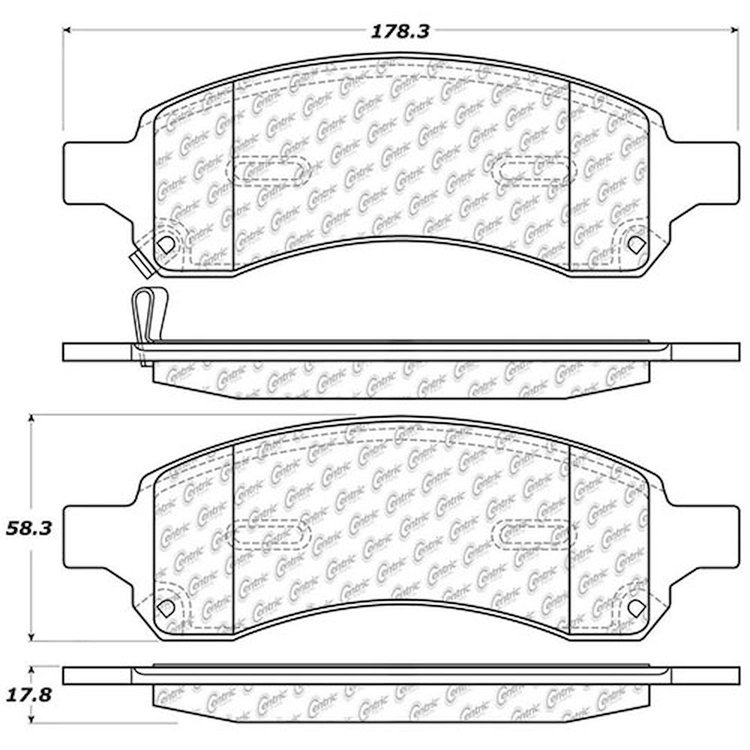PosiQuiet Ceramic Pads 2006-2009 Buick Chevrolet GMC Saab 9-7x Envoy Envoy XL Rainier SSR Trailblazer Trailblazer EXT
