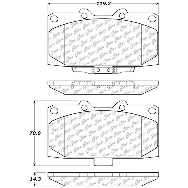 PosiQuiet Ceramic Pads 2006-2007 for Subaru Impreza