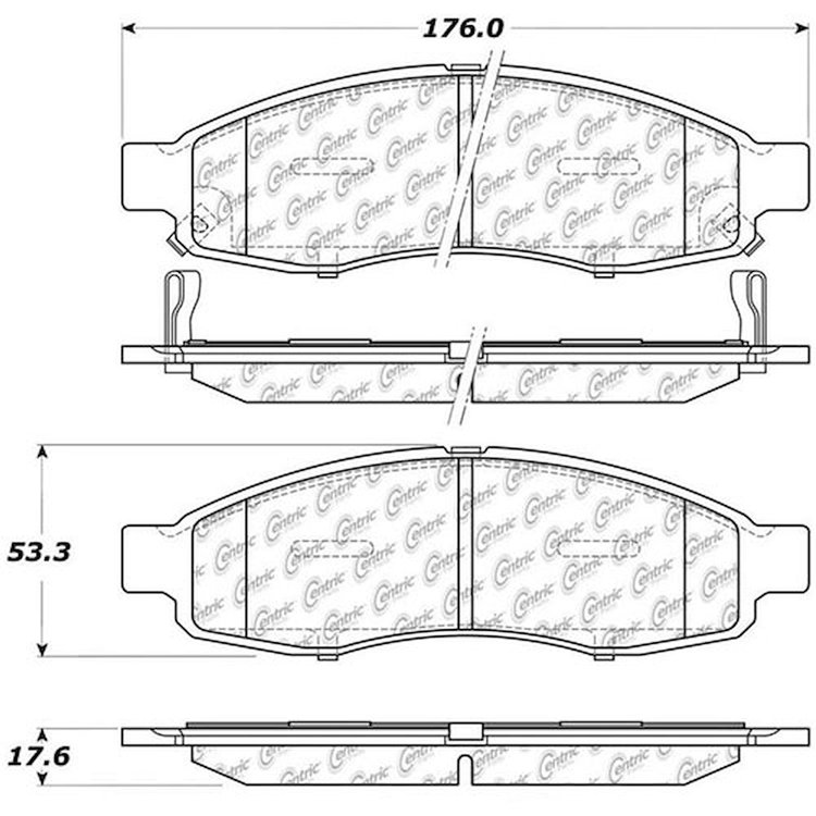 PosiQuiet Ceramic Pads 2004-2007 Infiniti for Nissan Armada Pathfinder QX56 Titan