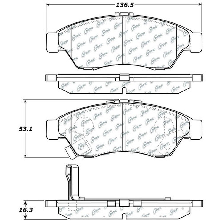 PosiQuiet Ceramic Pads 2006-2007 Suzuki Aerio
