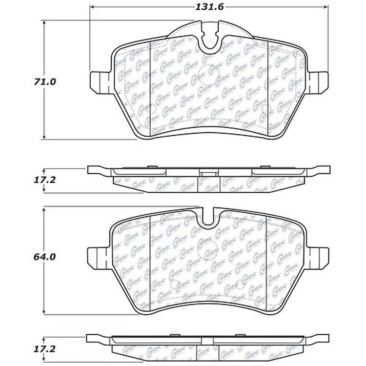 PosiQuiet Ceramic Pads 2006-2015 Mini Cooper