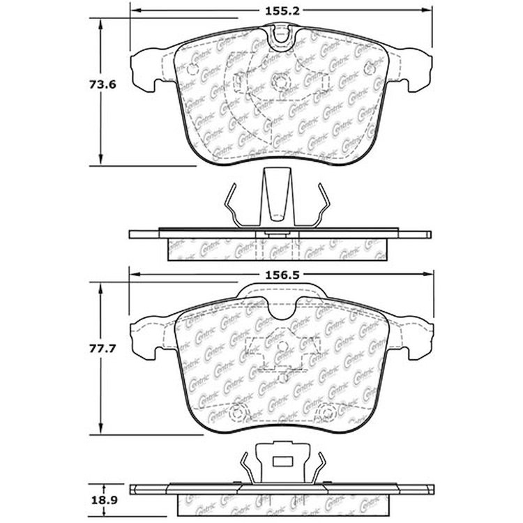 PosiQuiet Ceramic Pads 2003-2012 Cadillac Chevrolet Saab 9-3 BLS Vectra