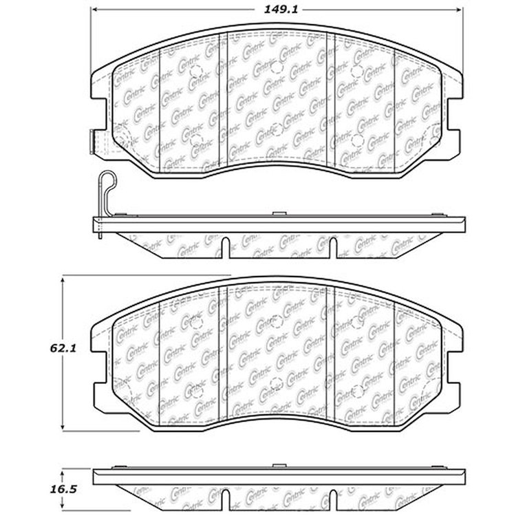 PosiQuiet Ceramic Pads 2007-2015 Chevrolet Pontiac Saturn Suzuki Captiva Sport Equinox Torrent Vue XL-7