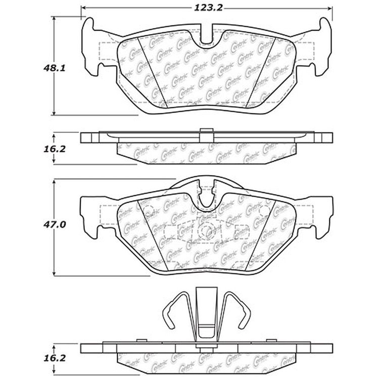 PosiQuiet Ceramic Pads 2005-2015 BMW 120i 125i 128i 130i 325i 325xi 328i 328i xDrive 328xi X1