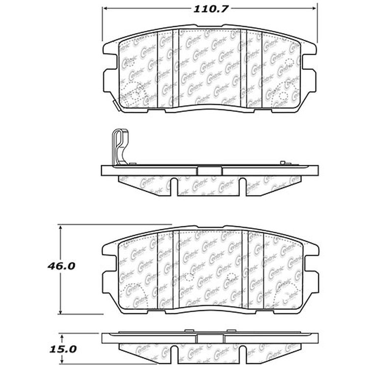 PosiQuiet Ceramic Pads 2007-2016 Chevrolet GMC Pontiac Saturn Suzuki Captiva Sport Equinox Terrain Torrent Vue XL-7