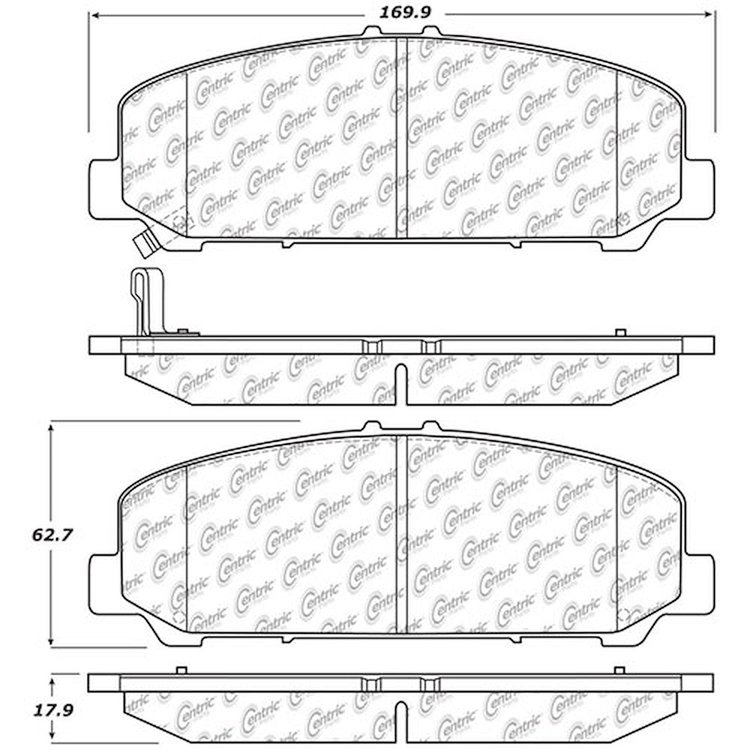 PosiQuiet Ceramic Pads 2005-2012 Infiniti for Nissan Armada QX56 Titan