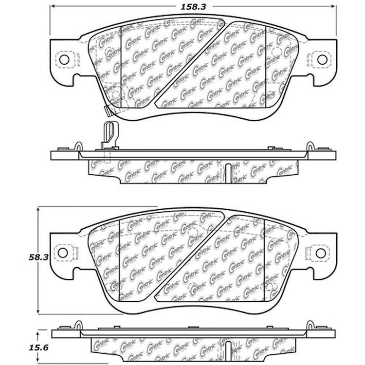 PosiQuiet Ceramic Pads 2007-2015 Infiniti G35 G37 Q60