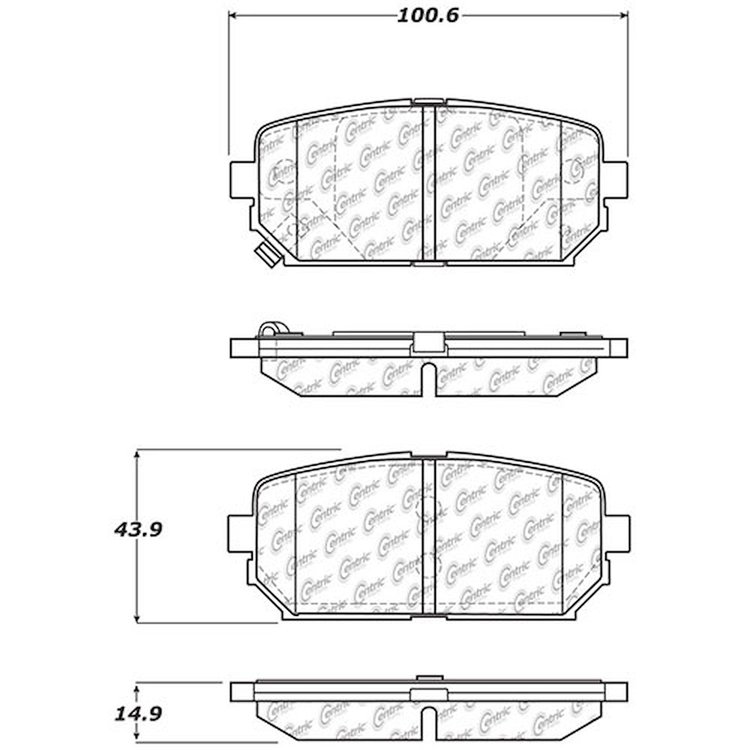PosiQuiet Ceramic Pads 2007-2010 for Kia Rondo