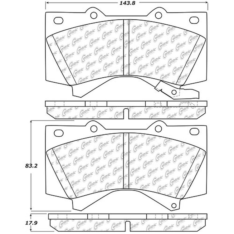 PosiQuiet Ceramic Pads 2007-2016 Lexus Toyota Land Cruiser LX570 Sequoia Tundra