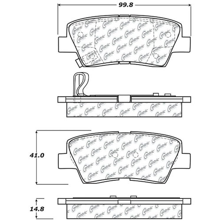 PosiQuiet Ceramic Pads 2007-2013 for Hyundai for Kia Amanti Azera Elantra Sonata Soul