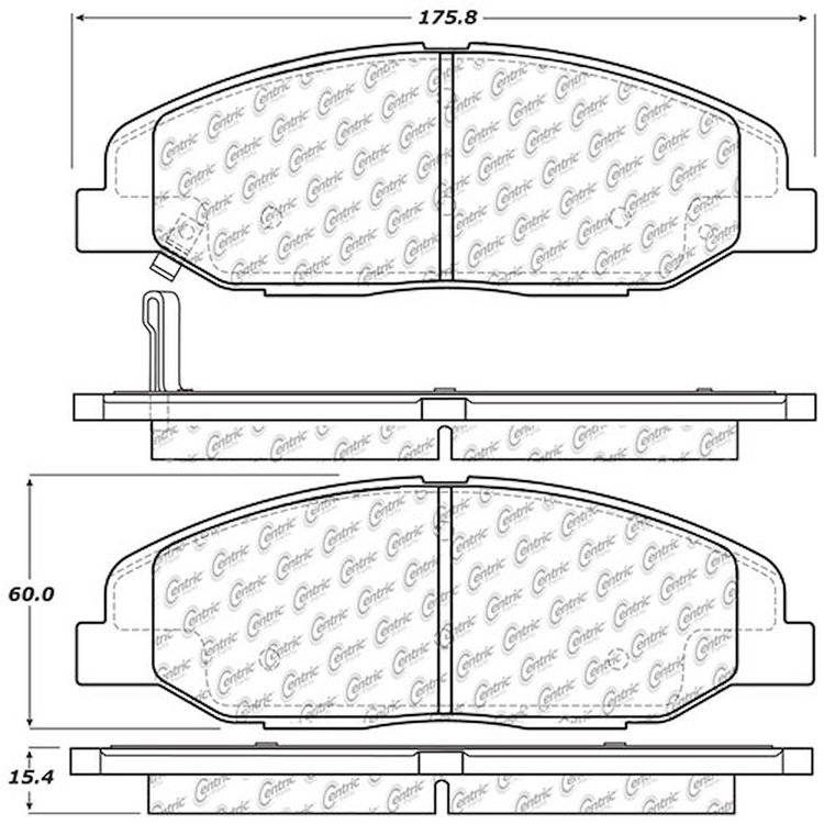 PosiQuiet Ceramic Pads 2008-2014 Cadillac CTS STS