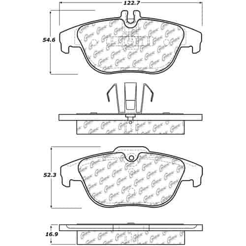 PosiQuiet Ceramic Pads 2015-2015 Mercedes-Benz GLK250