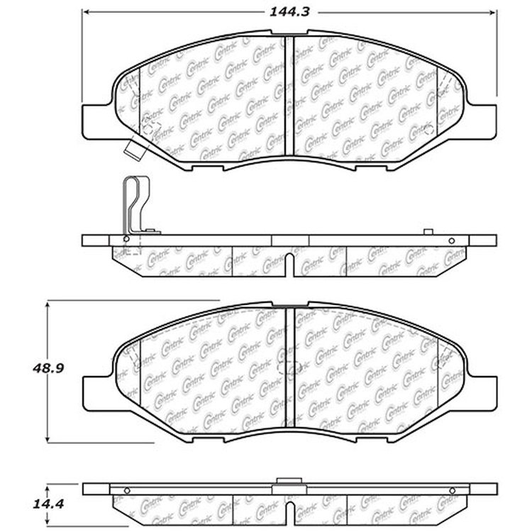 PosiQuiet Ceramic Pads 2007-2014 for Nissan Tiida Versa