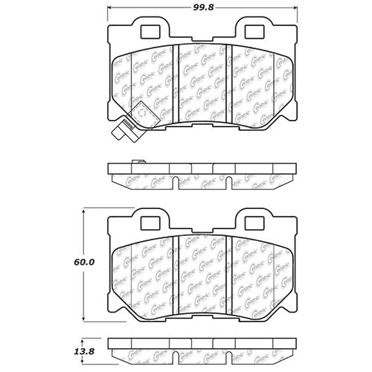 PosiQuiet Ceramic Pads 2008-2015 Infiniti for Nissan 350Z 370Z FX50 G37 M35h M37 M56 Q60 Q70 QX70