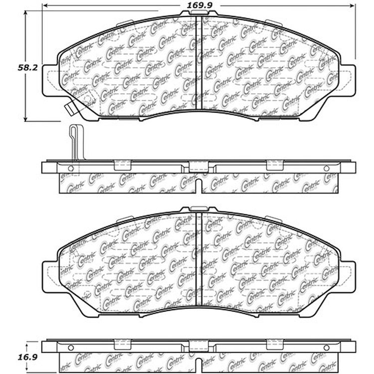 PosiQuiet Ceramic Pads 2007-2016 Acura Honda MDX Pilot RLX ZDX