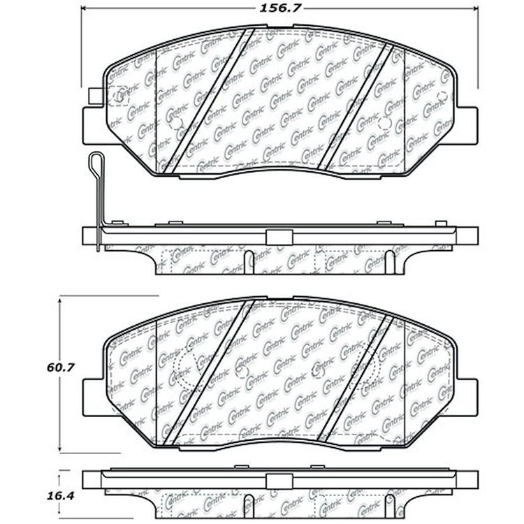 PosiQuiet Ceramic Pads 2009-2010 for Hyundai Genesis